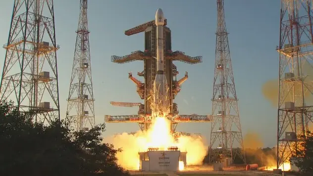 Racheta "Naughty Boy" a lansat pe orbită satelit meteorologic INSAT-3DS de la Centrul Spațial Satish Dhawan pe 17 februarie 2024.