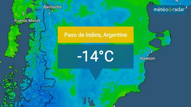 V Jižní Americe je na místní poměry někde až taková zima, že padají lokální rekordy historických absolutních minim teploty vzduchu.