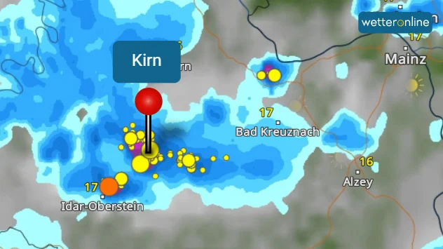 WetterRadar für Rheinland-Pfalz vom Pfingstsonntag
