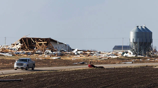 Schäden Unwetter Tornados USA Iowa Arkansas