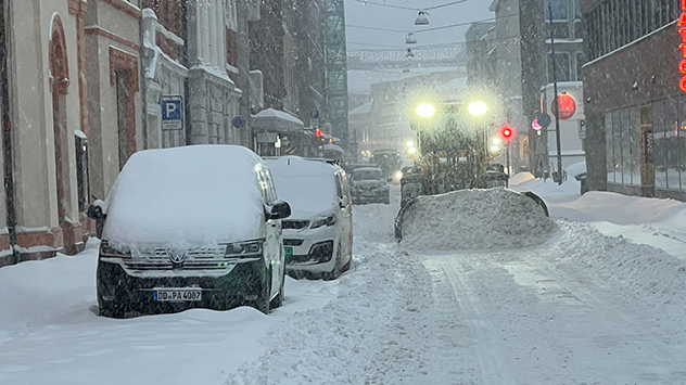 Schnee im Süden Norwegens rund um Oslo