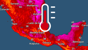 TemperaturRadar zeigt Hitze in Mexiko