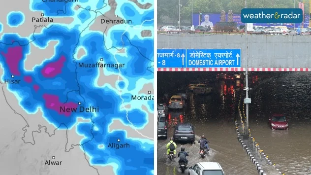 Heavy rains witnessed in Delhi 
