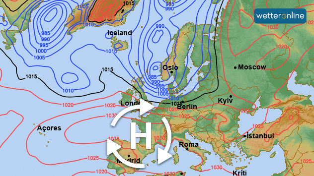 Der Luftdruck war über einen längeren Zeitraum über dem Mittelmeer sehr hoch.