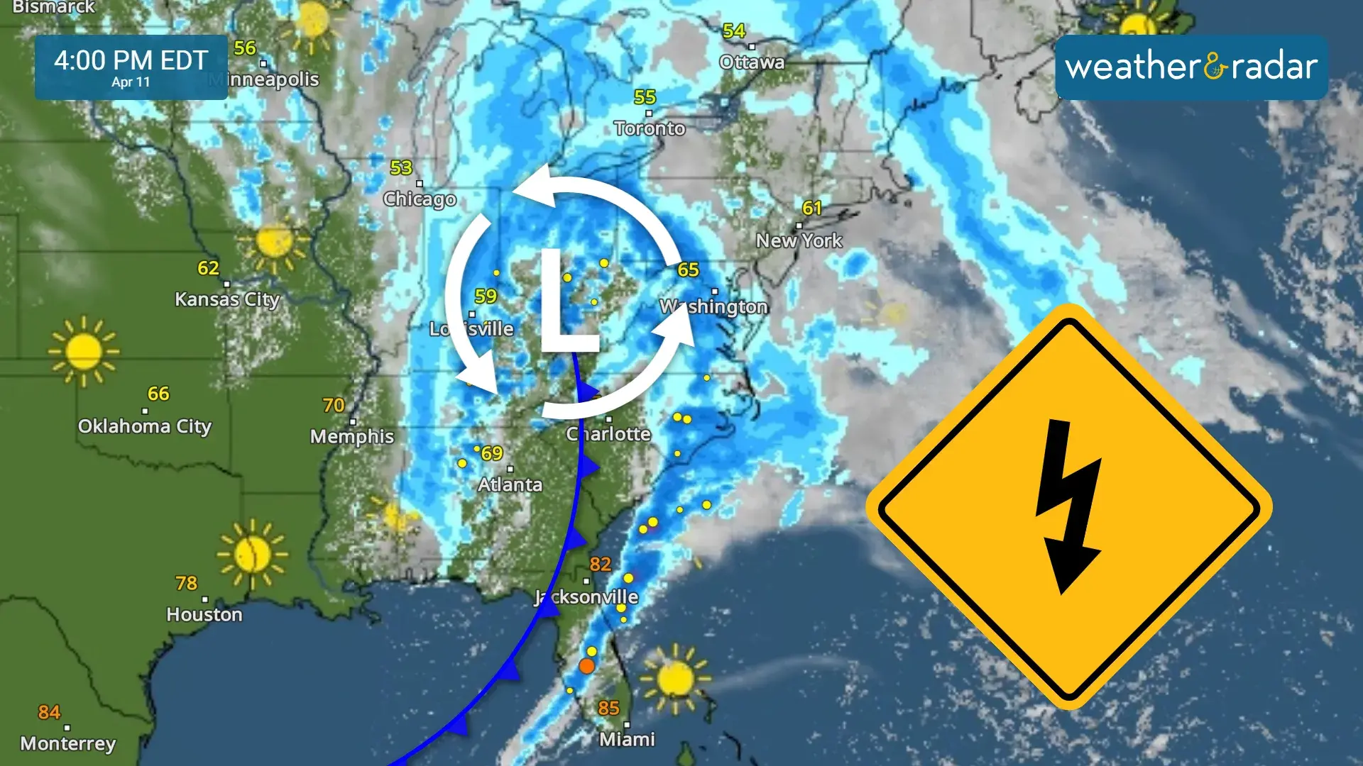Low pressure system on the move!