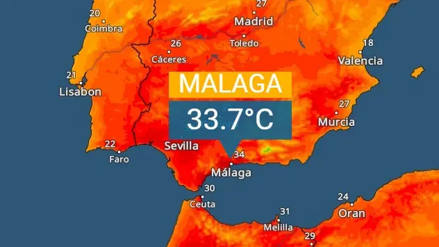 rekordne temperature u Malagi
