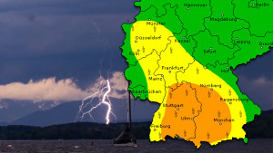 Unwetter: Schwere Gewitter in Bayern und Baden-Württemberg am Mittwoch (c) Hintergrundbild: JanekK via WetterOnline Uploader