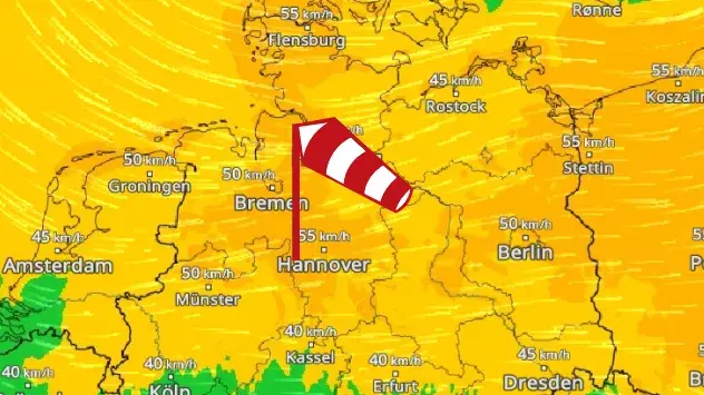 Stürmische Böen in Norddeutschland
