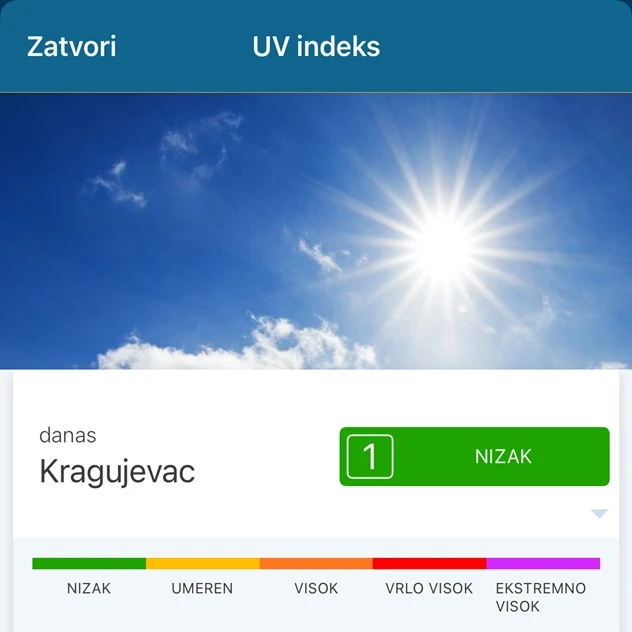 Skala UV indeksa