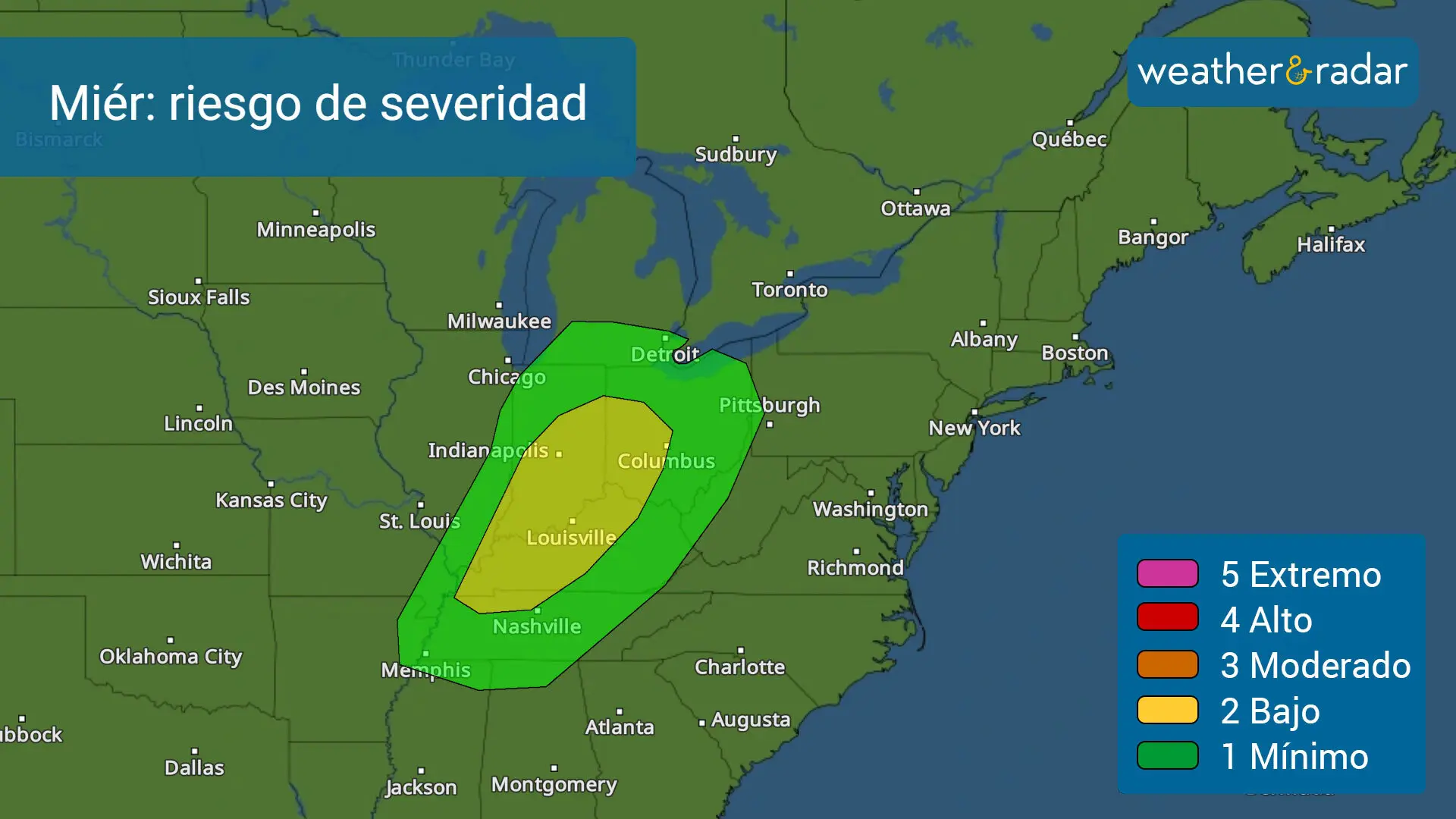 El riesgo tormentas severas el miércoles pierde fuerza y ​​se desplaza del valle de Ohio.