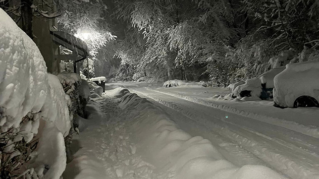 Schnee bei Schongau