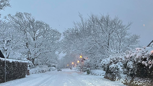 Schnee auf Sylt