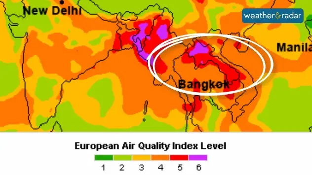 Very poor air quality across Thailand, according to our Air Quality Index (AQI).