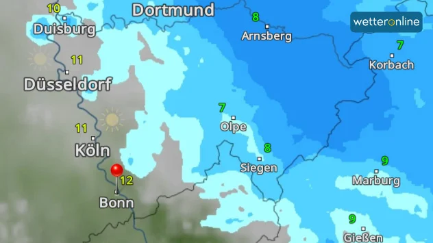 WetterRadar für die Region Bonn