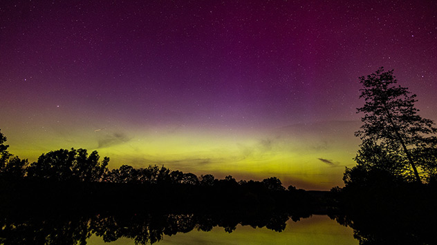 Polarlichter über Mittelhessen
