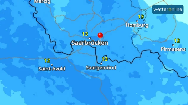Im Saarland und dem südlichen Rheinland-Pfalz hat es seit der Nacht zum Freitag bis zum Samstag früh pausenlos geregnet, wie das WetterRadar zeigt. 