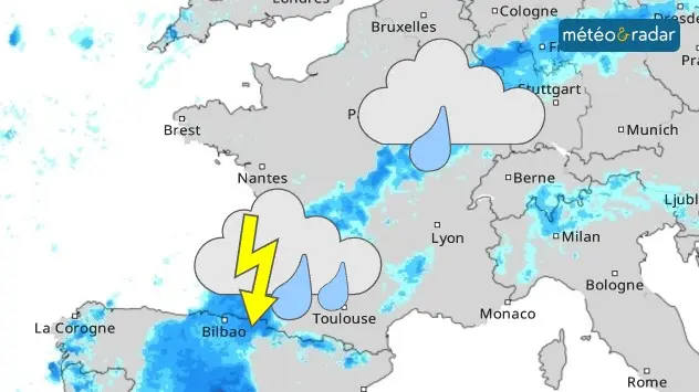 Carte du radar météo pour ce vendredi après-midi