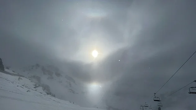 In veel delen van de oostelijke Alpen waren er afgelopen week prachtige halo's te zien. 