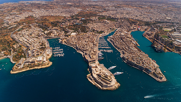 „Three Cities“: Die drei Städte Birgu, Senglea und Cospicua liegen gegenüber von Valletta
