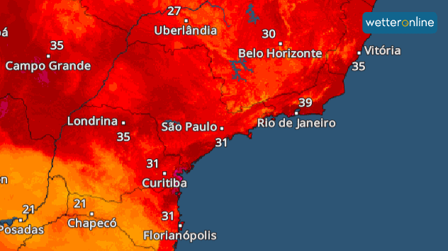 TemperaturRadar für Brasilien