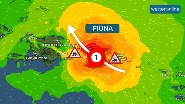 Hurrikan FIONA im WindRadar