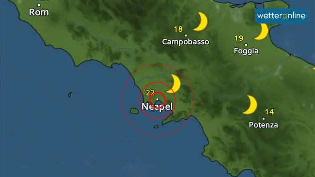 Am Montag hat die Erde im italienischen Neapel gegen 22 Uhr gebebt. 