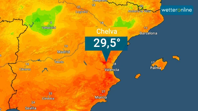 TemperaturRadar Spanien