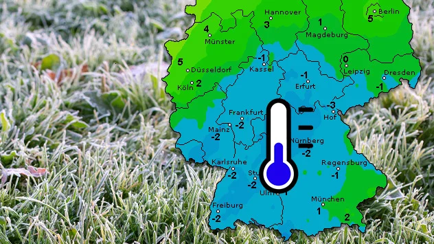 Die Karte zeigt die Temperaturen in Bodennähe.