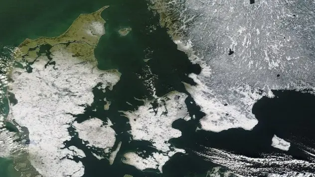 satellitbillede af snedække