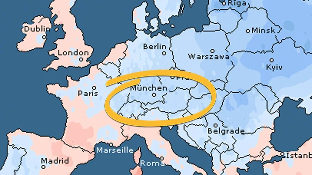 Temperaturabweichungen Europa