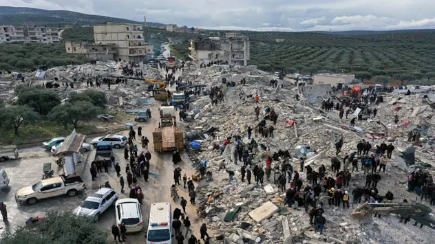 Destruction post 7.8 magnitude quake in Turkey.
