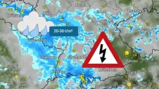 WetterRadar zeigt Regengüsse und Gewitter am Montag