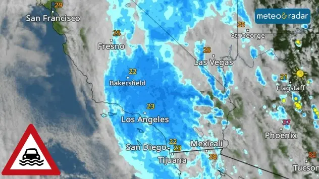 Furtuna Hilary a provocat ploi abundente în sudul Californiei, inclusiv în metropola Los Angeles.