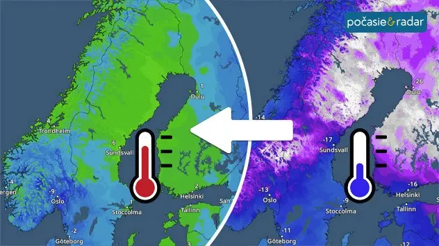 Riscaldamento di 50 gradi in Scandinavia