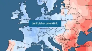 Temperaturabweichung Europa negativ