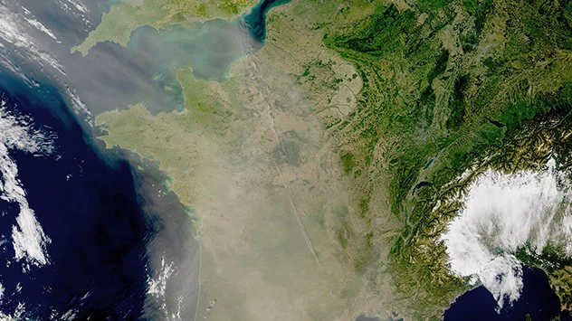 Satellitenbild Saharastaub