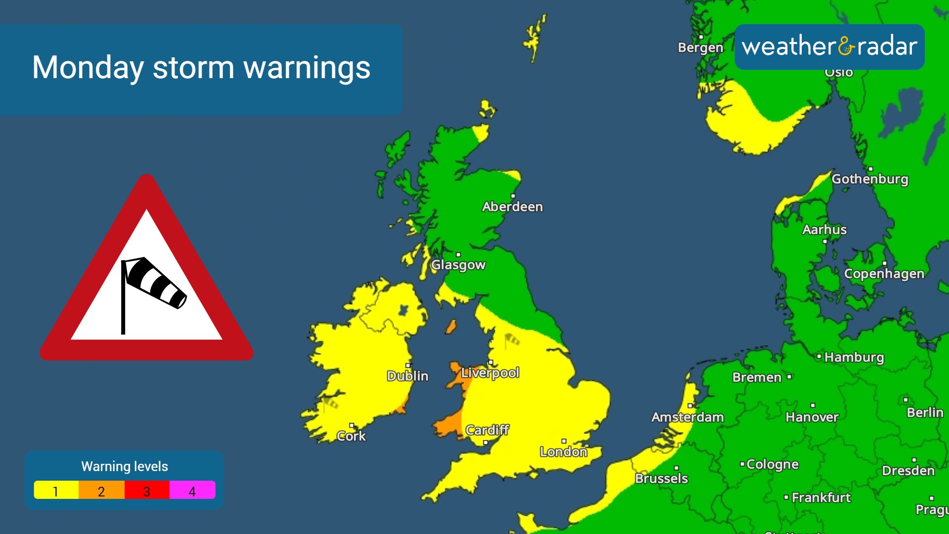 Storm warning map