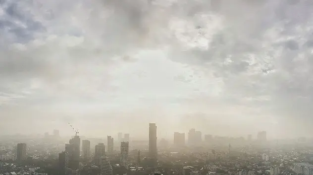 Air pollution over city