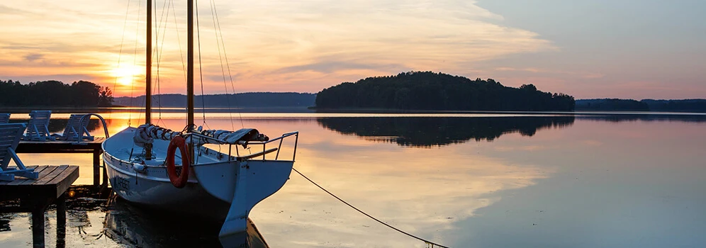 Sonnenuntergang über der Masurischen Seenplatte