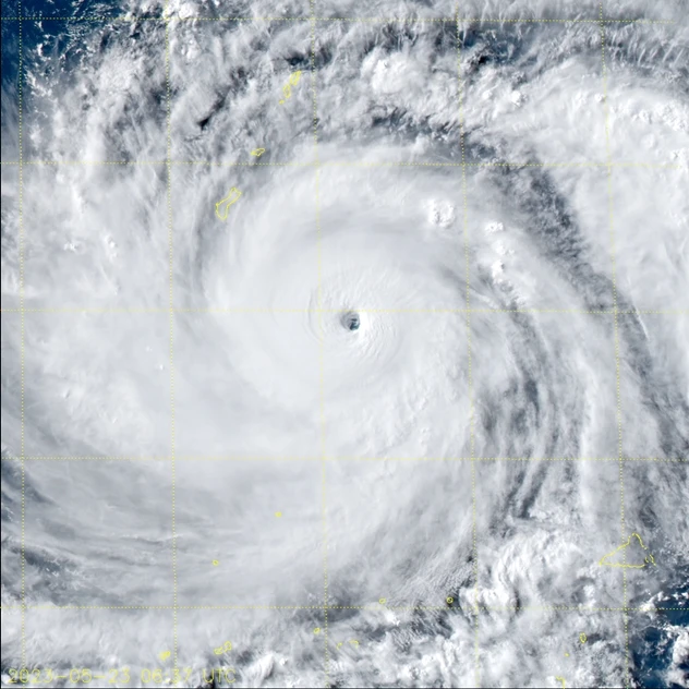 Satelitska slika tajfuna