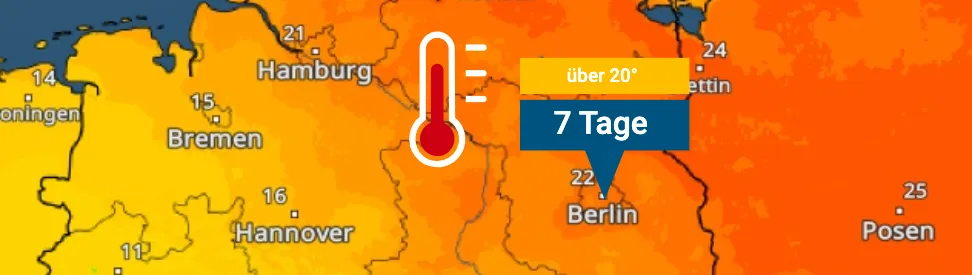 6 Tage über 20 Grad in Hamburg und in Berlin 7, das gibt es Ende April / Anfang Mai eher selten. 