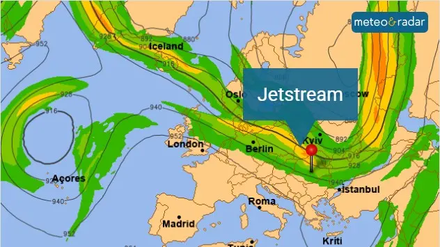 Curentul jet traversează Europa, provocând contraste mari de temperatură