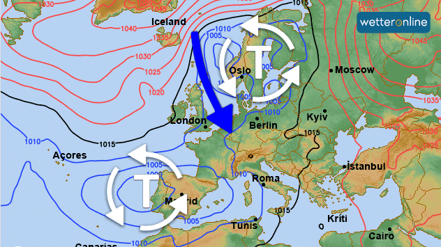 Aus Nordwesten strömt Ende der Woche noch kühlere Luft nach Deutschland.