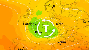 Die Wetterkarte zeigt zum nächsten Wochenende ein markantes Höhentief über Mitteleuropa.