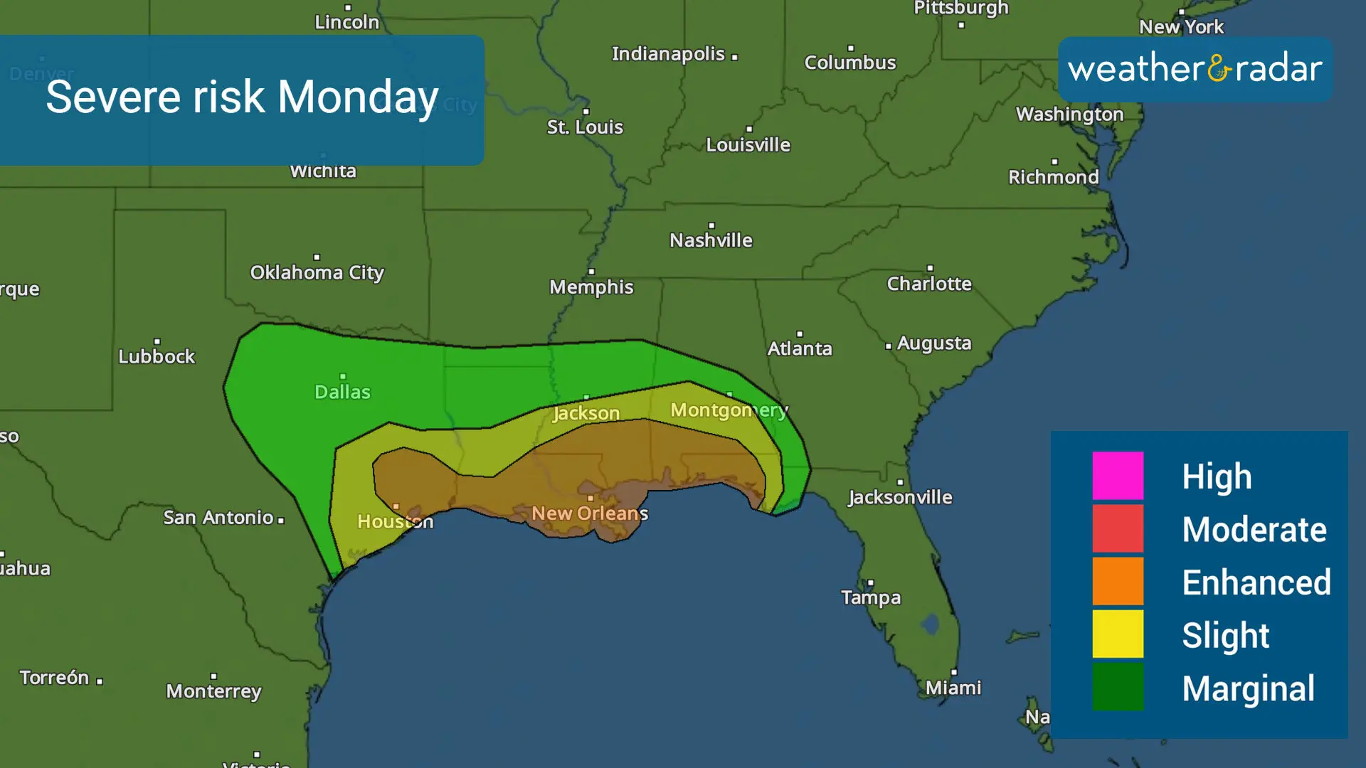 Severe weather for Monday night to Tuesday morning. 
