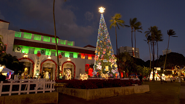 Weihnachtsdekoration auf Hawaii