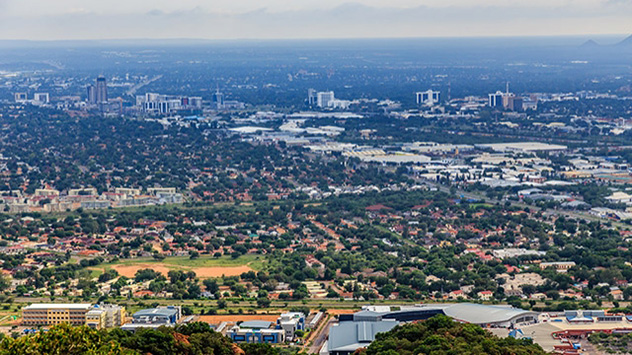 Ausblick auf Gaborone