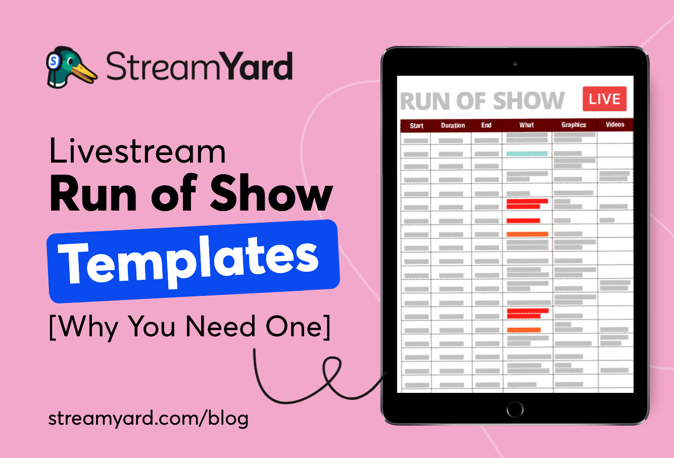 Run of Show 101 How to Make Your Live Stream Run Smoothly