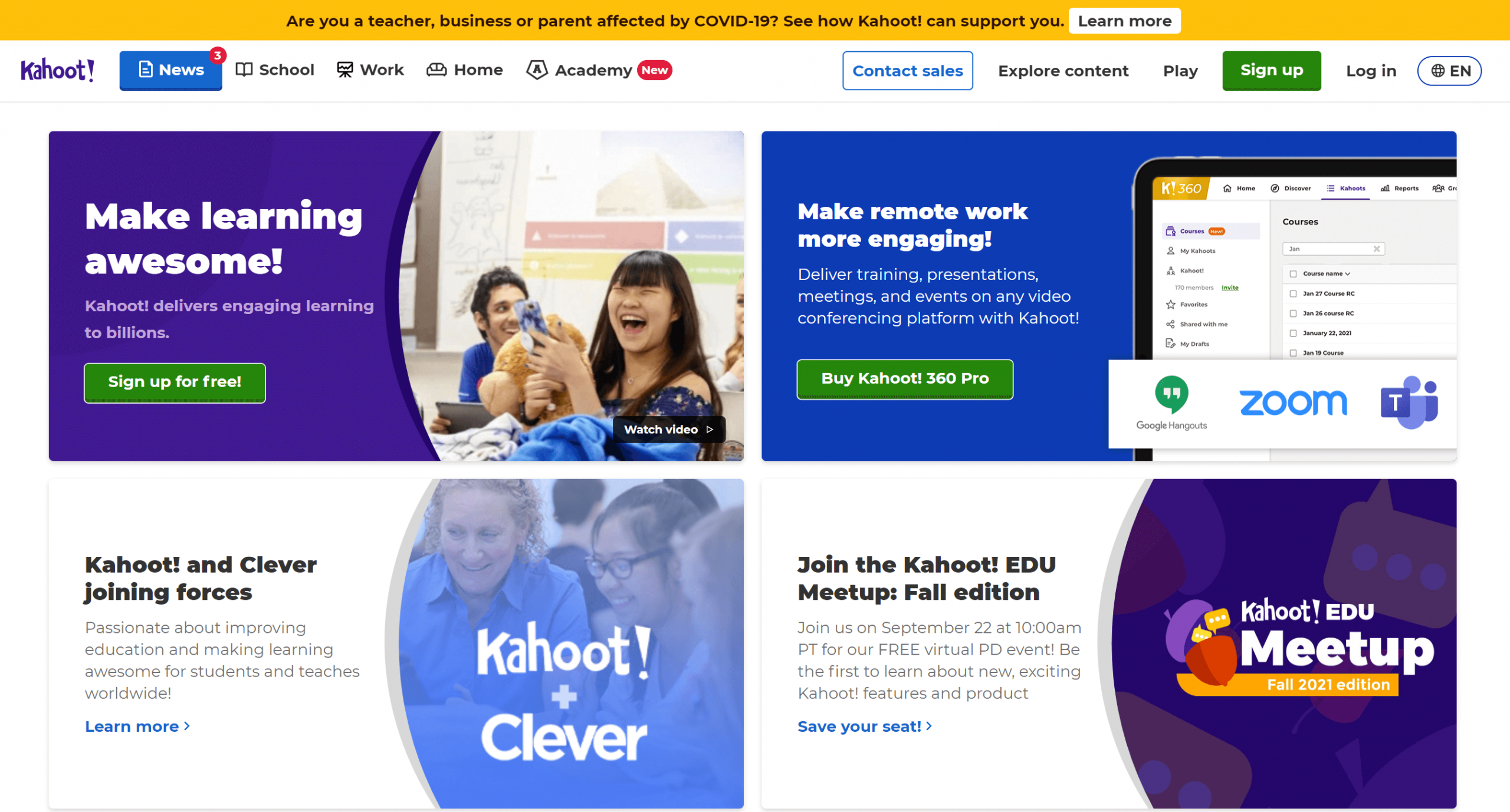 Kahoot! live game: see questions on player's screen – Help and Support  Center