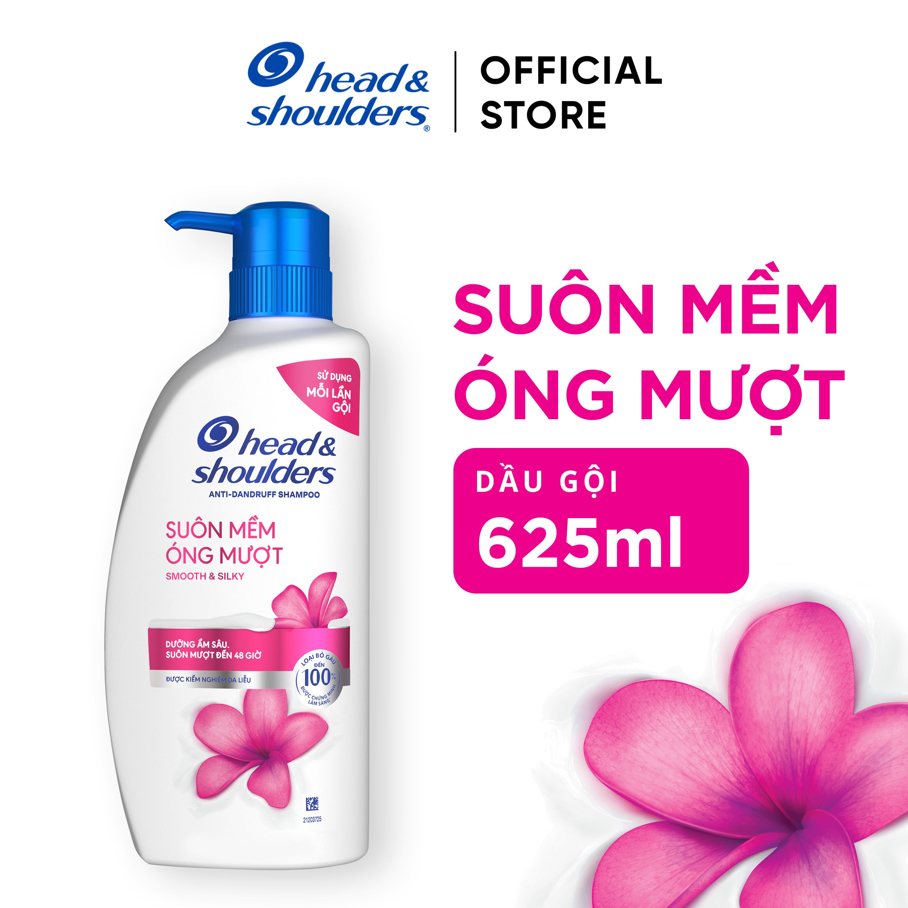 Dầu gội trị gàu cho tóc suôn mượt, óng ả – cung cấp khả năng bảo vệ chống gàu đồng thời tăng cường độ suôn mượt cho mái tóc.